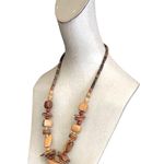 Vintage Bold Earthy Chunky 70’s Various Styles Sizes Wooden Beads Retro Necklace Brown Photo 2