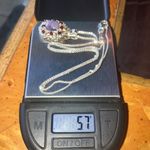 Rare Tiffany Stone Red Garnet Sterling Silver Necklace Purple Photo 7