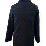 YSS small black faux fur collar button up coat Photo 2