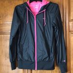 Nike  Grey & Hot Pink Zip Up Rain Jacket Coat Medium Photo 0