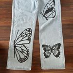 Simple Society Butterfly Print Light Blue Jeans Photo 2