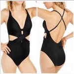 Bar III black wrap around one piece swimsuit Photo 1