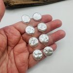 18K Gold Plated Faux Pearl Drop Earrings – Long Statement Dangles White Photo 4