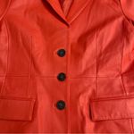 ASOS DESIGN premium Red leather waisted suit blazer size 14 Photo 8