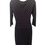 L.L.Bean Empire Empire Waist Knit Printed Dress XS Navy Easy Wear Minimalist Photo 4