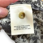 Anthropologie Vanessa Virginia  Gray White Floral Cotton Top - Size Large Photo 7