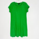 Me + Em Cotton Slub Jersey Raglan T Shirt Swing Dress Kelly Green Size 4 Photo 2
