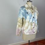 Anthropologie Pilcro Tie Dye Denim Jacket Blue Photo 2