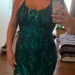 Emerald Green Prom / Formal Dress Size L Photo 2