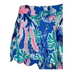 Lilly Pulitzer SzM Blue Pink Floral Dahlia Summer scalloped Beach women’s shorts Photo 3