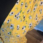 ASOS DESIGN waist button front tiered mini yellow floral print dress Photo 5