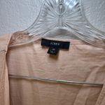 J.Crew Light Brown Puff Sleeve Tiered Midi Wrap Dress Size Medium Summer boho Photo 4