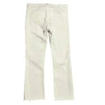 3x1  NYC Crop Boot With Raw Hem White Tear Denim Jeans Size 31 Straight Mid $225 Photo 1