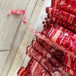 Nightcap  Clothing Samba Gown Sunrise Print Red Pink Smocked Waist Tassel Size 2 Photo 8