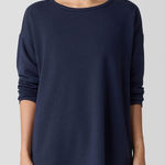 J.Jill Sz Lp or L reg Black Supima Boat Neck Blouse Pullover Long Sleeve Tee Photo 0