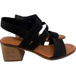 Lucky Brand  Women's Rhodette High Heel Sandal‎ Black Nubuck Leather Size 11M Photo 5