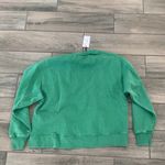 We Wore What  crew neck sweatshirt burnout fleece in jolly green Photo 4