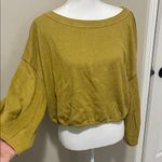 We The Free  Oversized Bubble Crop Pullover light Sweater Medium Free People Photo 1