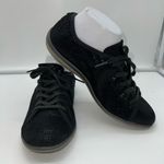 Revere Lyon Snakeskin Embossed Shimmery Sneaker Black Size 8 Photo 0