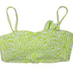 NWT Salt & Cove Zoorama Smocked Bandeau Bikini Top Green Photo 2
