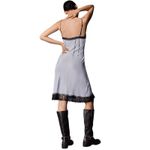 Anthropologie Slip Dress V Neck Lace Trim Babydoll Size 2 Pastel Blue Coquette Photo 2