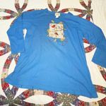 Grandma Embroidered Long Sleeve Shirt Blue Size XL Photo 0