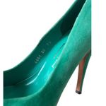 Frederick's of Hollywood  Green Suede Leather Pointed Toe Heel Pump Shoes Size 7.5 Photo 7