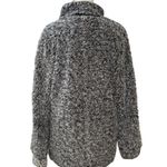 Weatherproof Vintage Gray Heathered Faux Fur Sherpa Quarter Zip Pullover Sweater Photo 1