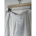 Bryn Walker Cinzia Light Linen Elastic Waist High-Low Hem A-Line Skirt White XXL Photo 5