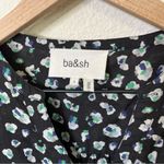 Ba&sh  Blake Black Leopard Printed Blouse Long Sleeve Cotton Button Front Top S Photo 7