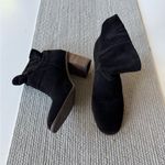 Lucky Brand  Black Genuine Suede Leather Block Heel Ankle Boots Booties Sz 8.5 Photo 1