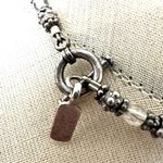 Liza Blake Lampwork Glass choker Necklace w/ Sterling Components Pink Photo 6