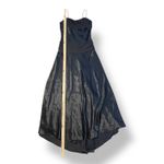 Betsy and Adam  Vintage Y2K Black Satin Long‎ Cocktail Formal Dress Gown Size 12 Photo 3