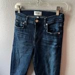 AGOLDE Sophie Crop Jean Mid Blue Raw Hem Photo 3