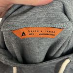 Basin + Range Small Gray Crescent Cowl Funnel Hoodie Sweatshirt with Pockets Photo 12