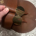 Tory Burch  Patos Disc Brown Leather Sandals with Gold Accent Photo 1