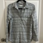 Lou & grey Striped Long Sleeve T-Shirt Flannel Tunic sz Small 100% Cotton Photo 1