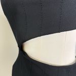 Aerie One-Piece Full Coverage Cutout Swimsuit - Black Ribbed - Size Large Photo 4