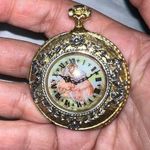 Vintage Faux Watch Pendant Gold Photo 0