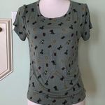 belle du jour  Sage Green Cactus Soft Tee Medium M Photo 0