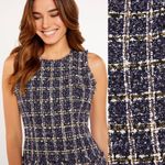 Likely Multi Tweed Jewel Fit & Flare Mini Dress in Blue Multi Photo 4