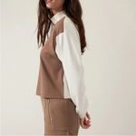Athleta  Venice Colorblock Sweatshirt Brown 1X Photo 2