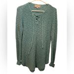 Victory for Her Sportswear Knit Pullover, Long Sleeve Tunic Length Sweater Teal Green Size L Photo 6
