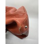 Tignanello Leather Satchel Top Handle Bag Big Buckle Detail Orange Purse Silver Photo 6