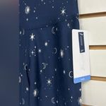 Marika Leggings Silver Foil Night Sky Mixed Moon XS Cell Phone Pocket NWT Flex Blue Photo 1