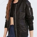 Silence + Noise  Black Bomber Jacket Photo 0