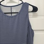 Title Nine  Blue and Gray Striped Performance Mini Dress - Size Medium Photo 2