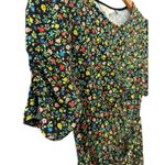 Boden Ruched Bust Ditzy Floral Preppy‎ Tie Waist Mini Pockets Size 6 Petite Black Photo 5