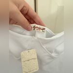 Free People NWT Just Looking Bustier Crop Top In White Short Sleeve Tee Size Large Photo 6