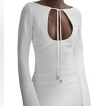 Et Ochs Gabriella Open Neck Gown Long Sleeve Dress in White, NWT, Size 4 White Photo 4